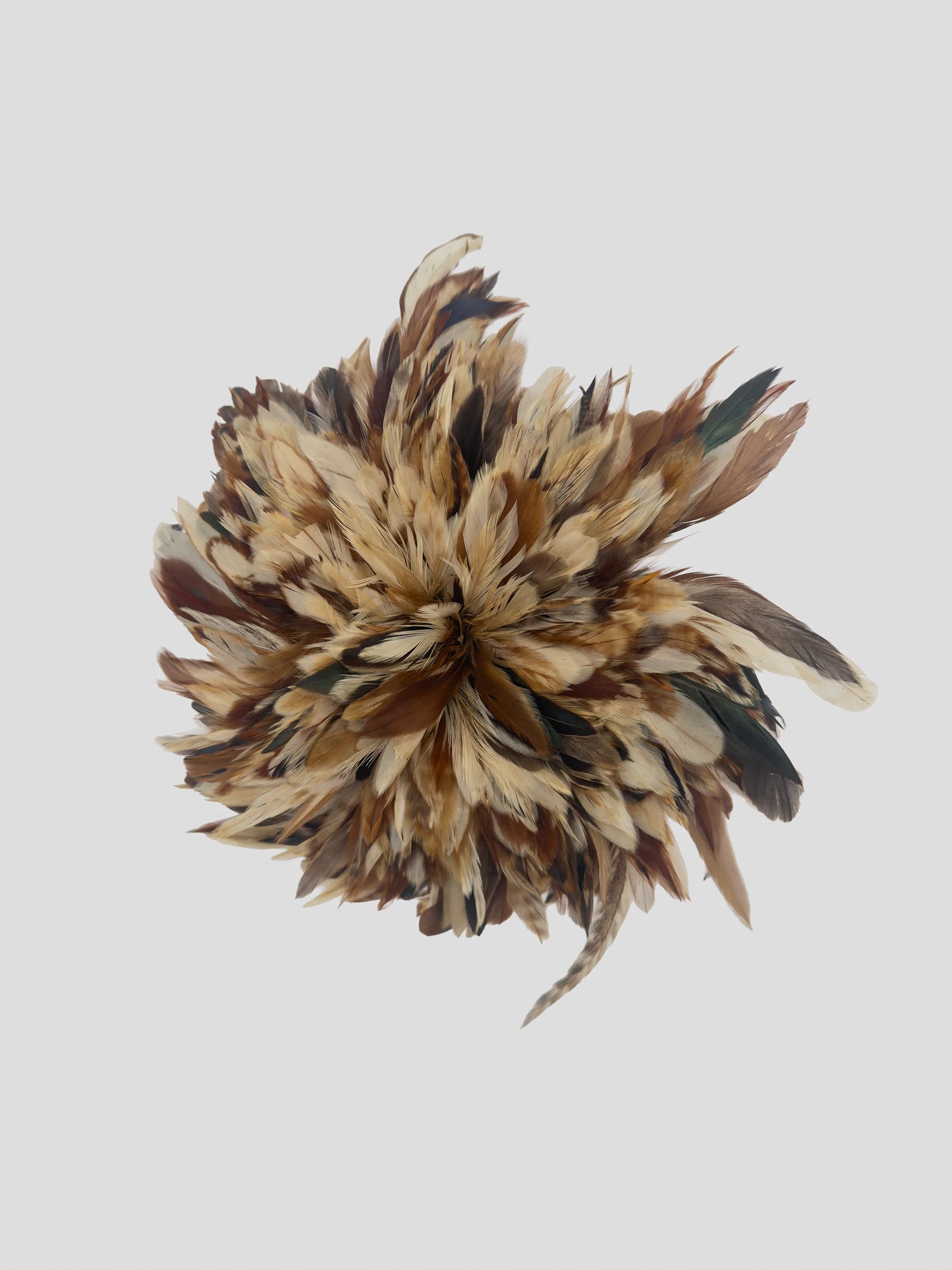 Rooster natural 12-14cm on wire