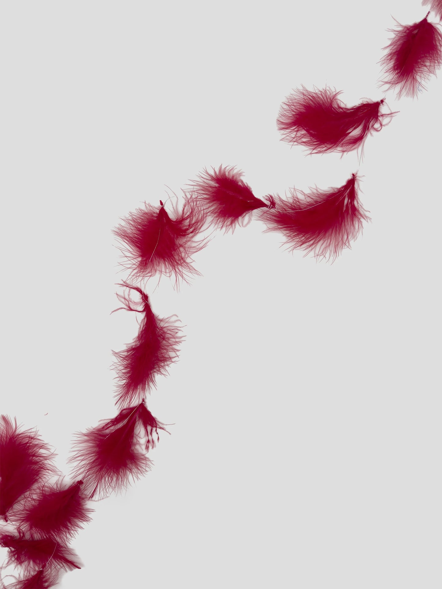 Ghirlanda marabù 220cm rosso pomodoro