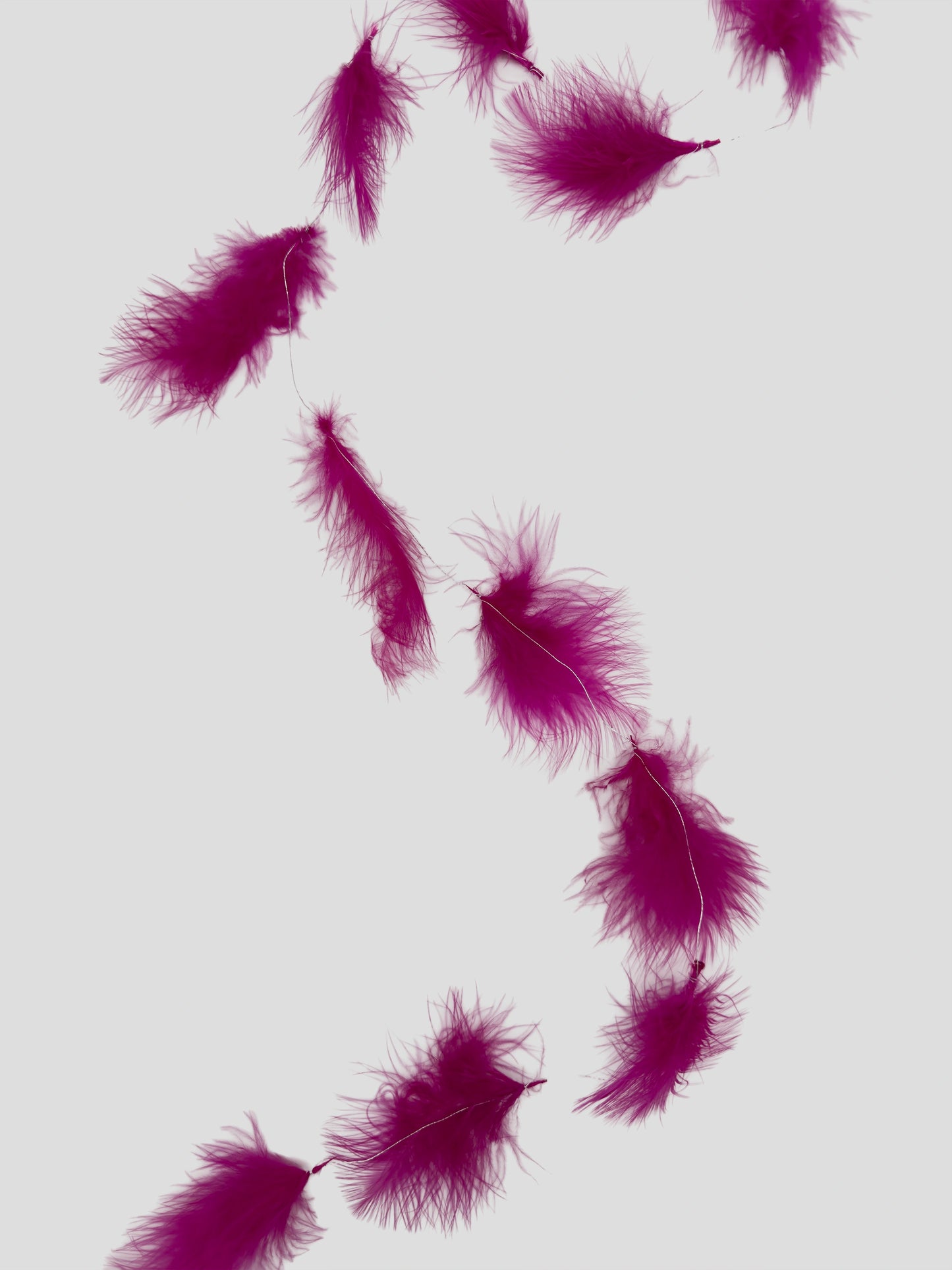 Ghirlanda marabù 220cm fucsia