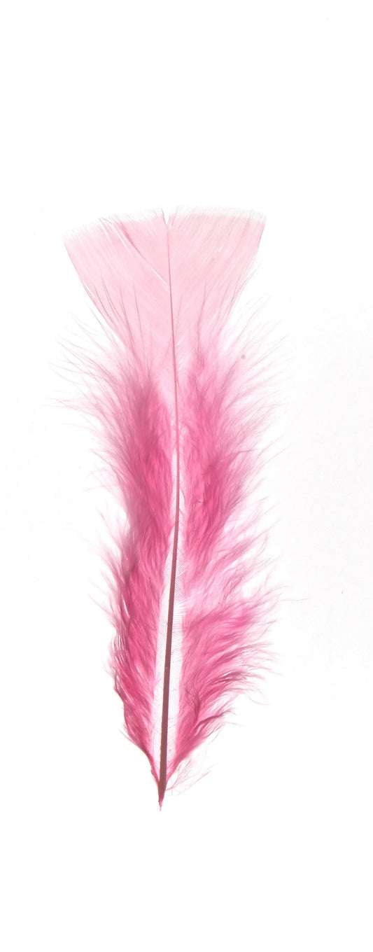 Plumas planas 15cm rosa intenso