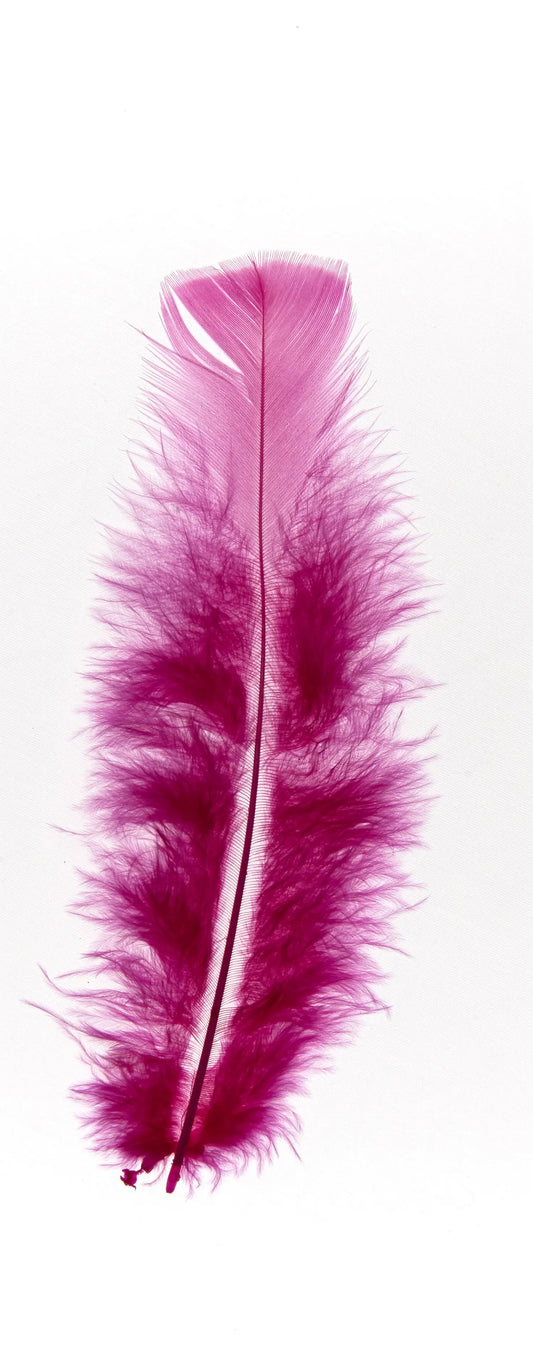 Plumas planas 15cm fucsia