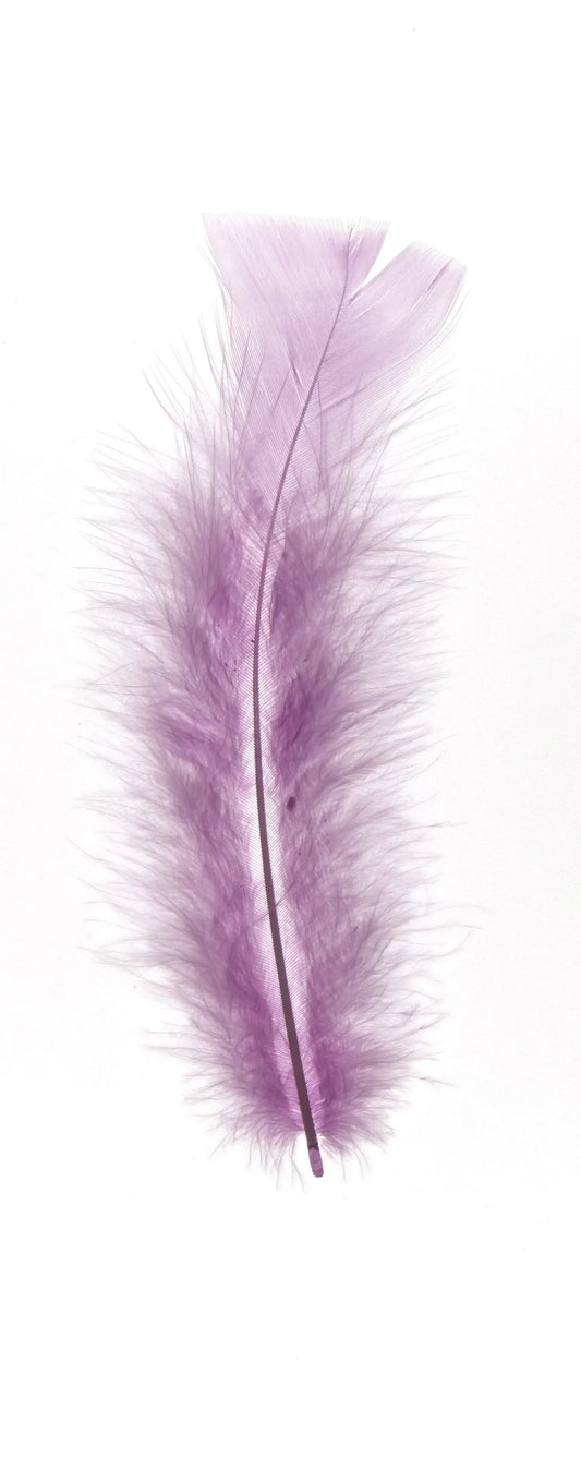 Plumas planas 15cm lavanda