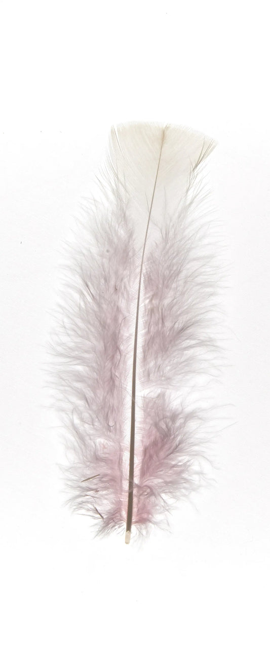 Plumas planas 15cm rosa claro