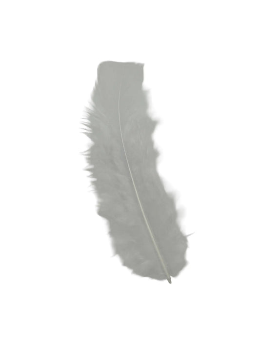 Plumas planas 15cm blanco