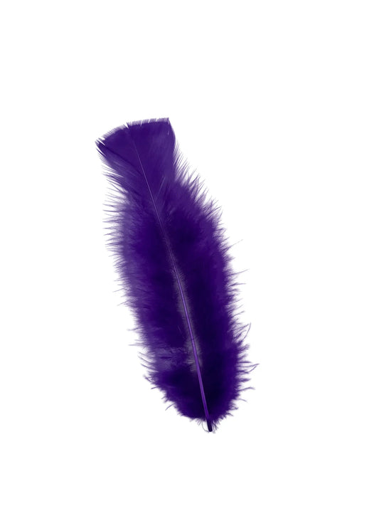 Plumas planas 15cm malva