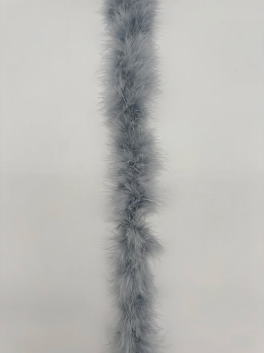 Boa marabú 180cm gris ratón