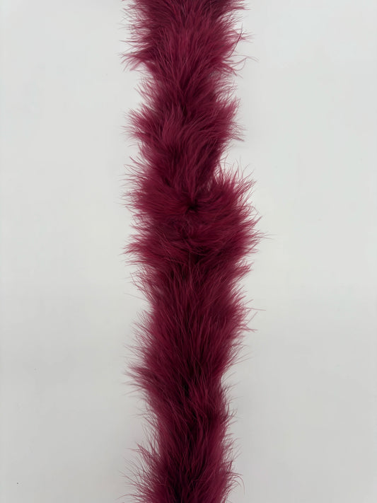 Boa marabú 180cm burdeos