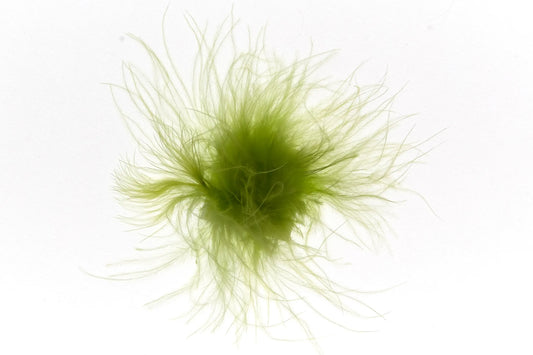Pompon con etiqueta verde manzana 3cm
