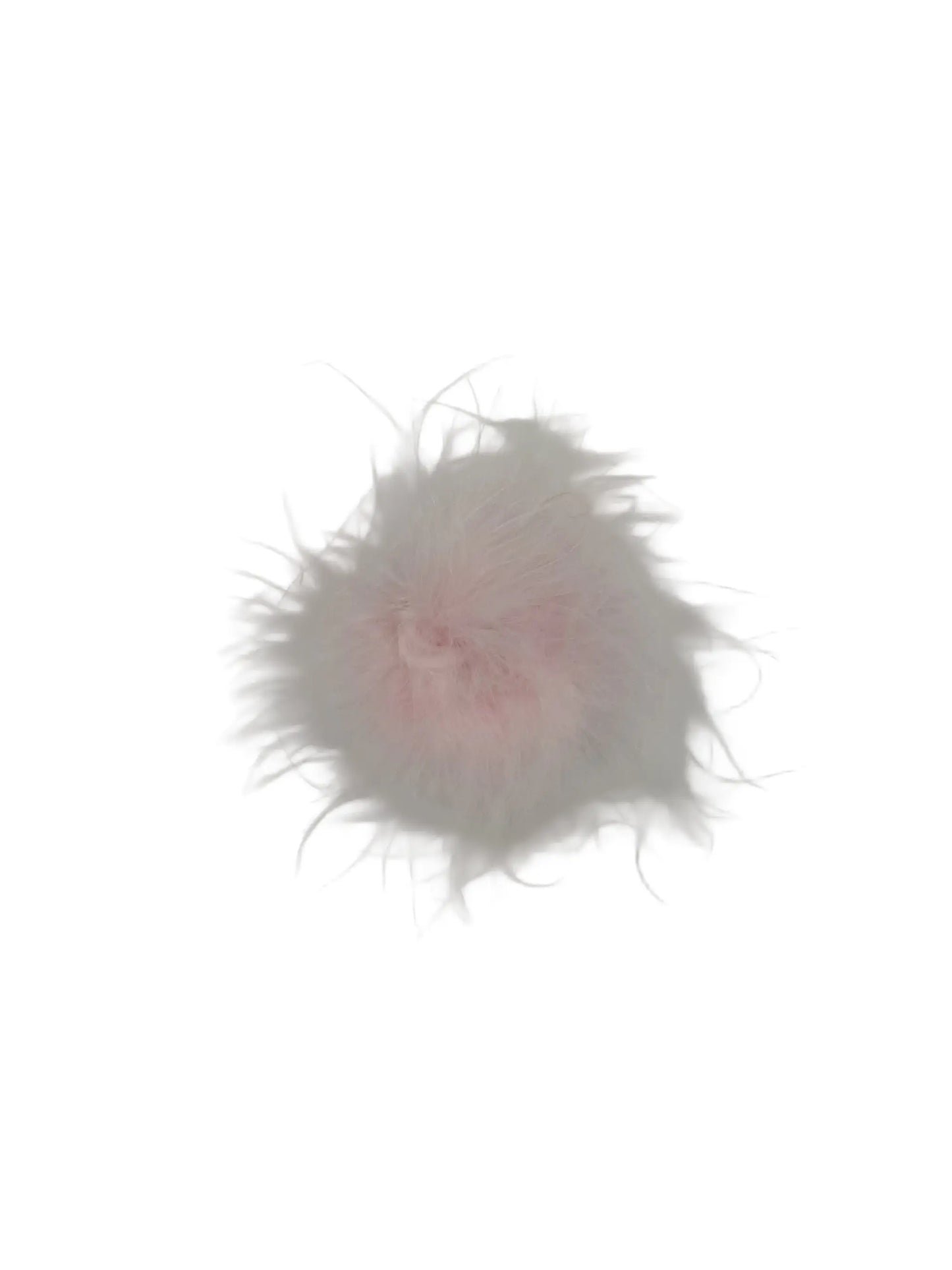 Pompon con etiqueta rosa claro 3cm