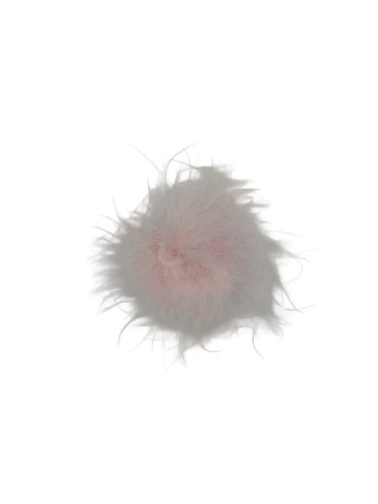 Pompon con etiqueta rosa claro 3cm