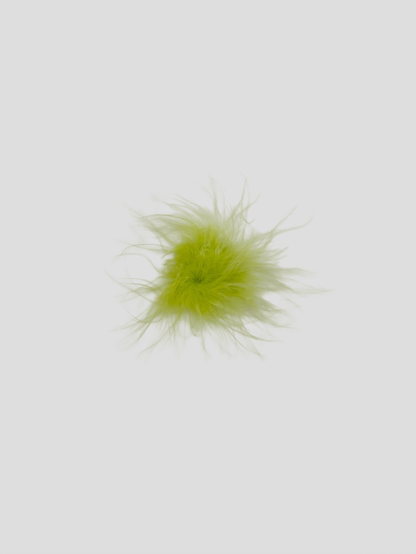 Pompon met stickertje appelgroen 3cm