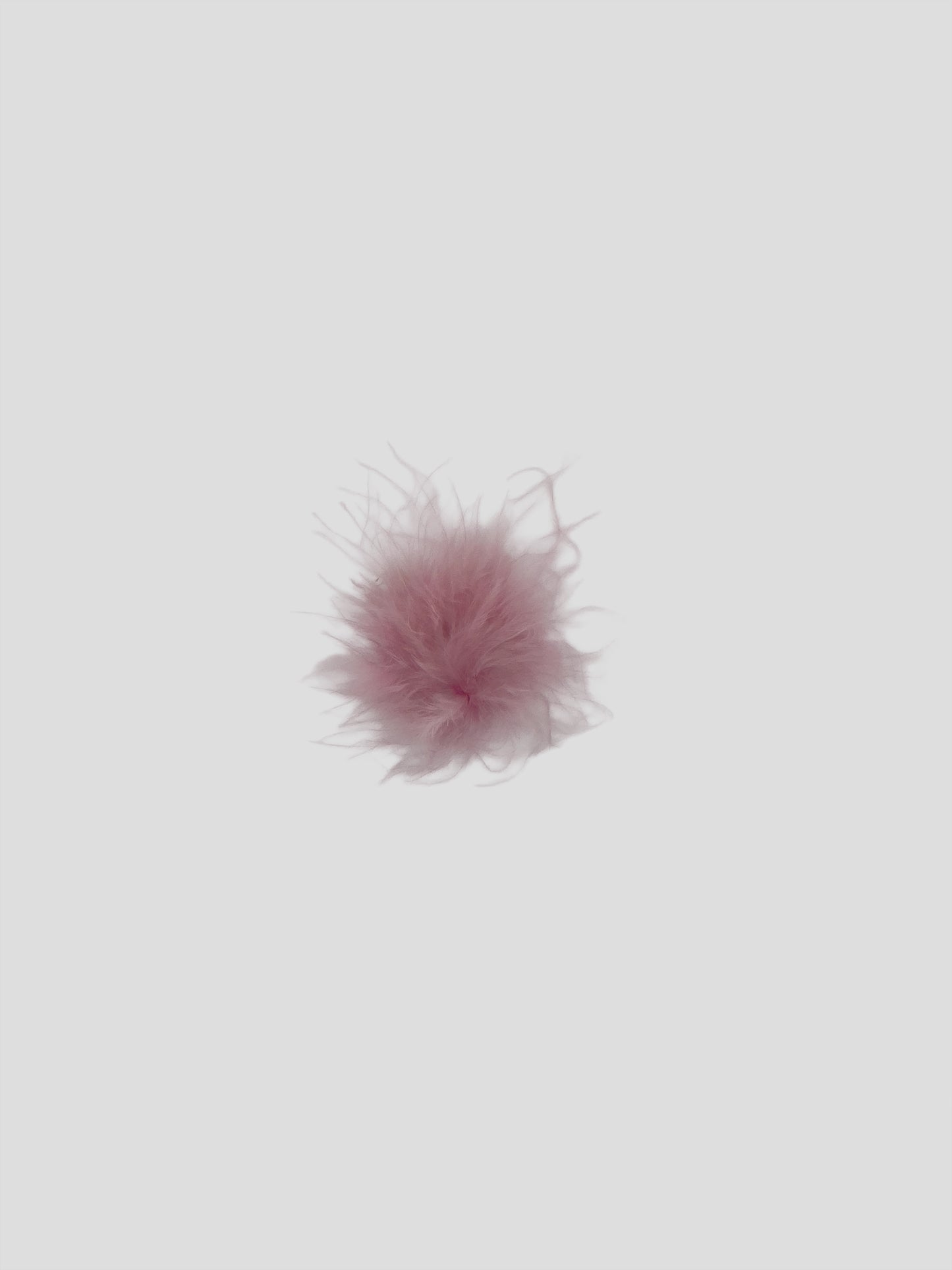 Pompon met stickertje oudroze 3cm