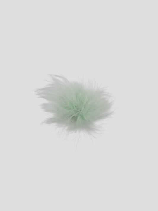 Pompon met stickertje pistache 3cm