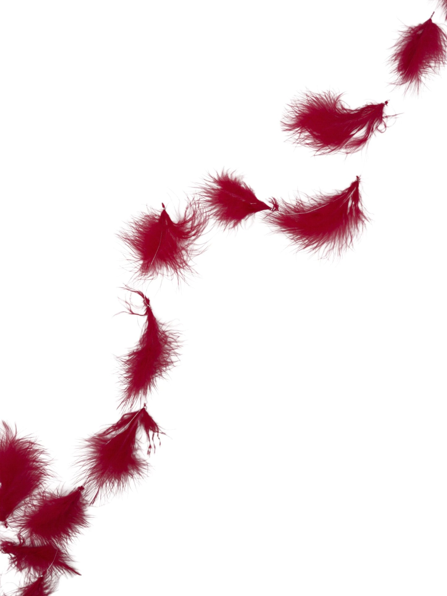 Marabou-Girlande 220cm tomatenrot